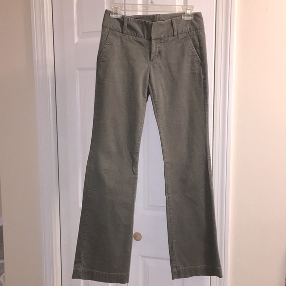 Express Army green low rise trousers w pockets - Sz 0 - Picture 1 of 7